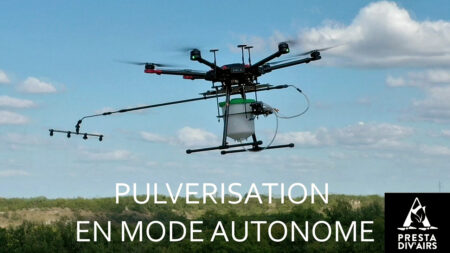 Pulvérisation par drone de solution de désinsectisation pour un usage agricole